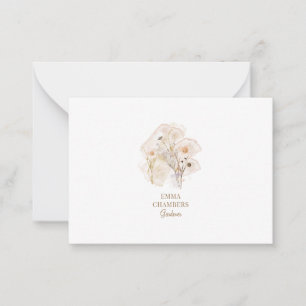 Cartão De Notas Gardener de Flores Presas Rústicas bonito