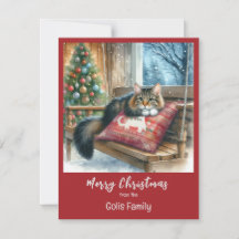 Gato de Natal Férias Personalizadas 