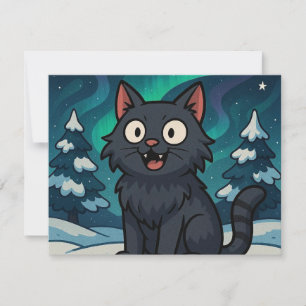Cartão De Notas Gato de Natal Islandês do Yule 