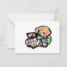 Gato e flores divertido