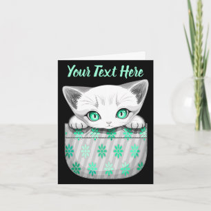 Cartão De Notas Gato, Gato, Gato e Playaking de uma Bolsa