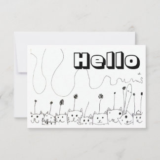 Cartão De Notas Gatos de alienígena