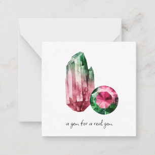Cartão De Notas *~* Gem TOURMALINE Crystal AP64 Flat Note Card