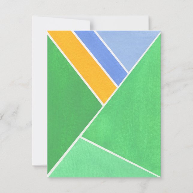 Cartão De Notas Geometria Verde (Frente)
