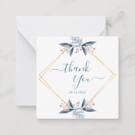 Cartão De Notas Geometric Greenery Wedding Budget Thank You