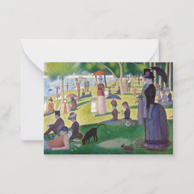Cartão De Notas Georges Seurat - Domingo em La Grande Jatte (Frente)