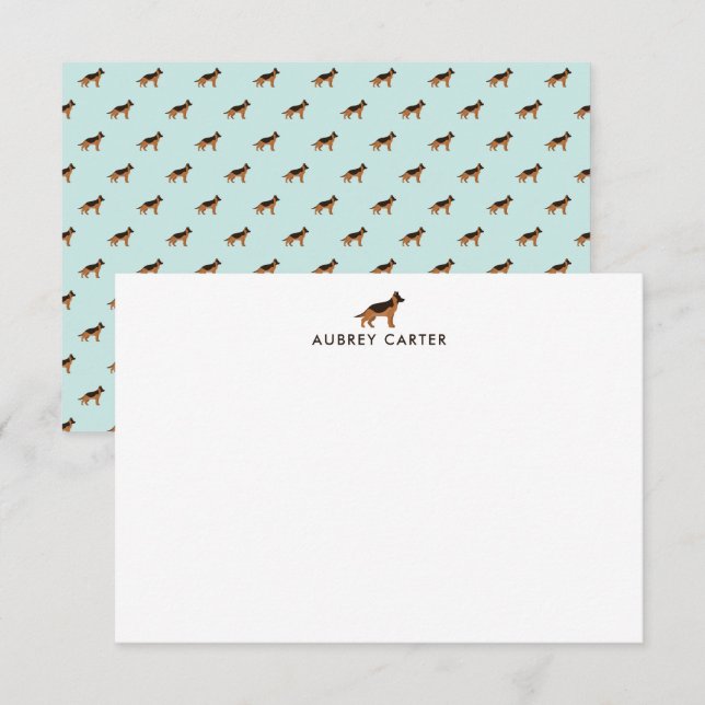 Cartão De Notas German shepherd Lover Personalizado Obrigado (Frente/Verso)