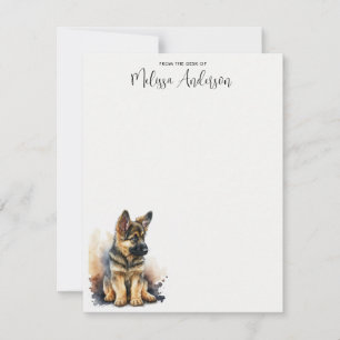 Cartão De Notas German shepherd Personalizado Cachorro Cachorro