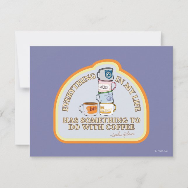 Cartão De Notas Gilmore Girls | Gráfico de Coffee Quote (Frente)