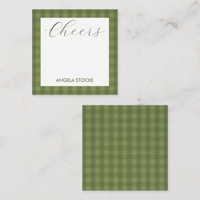 Cartão De Notas Ginga Personalizada Verde (Frente/Verso)