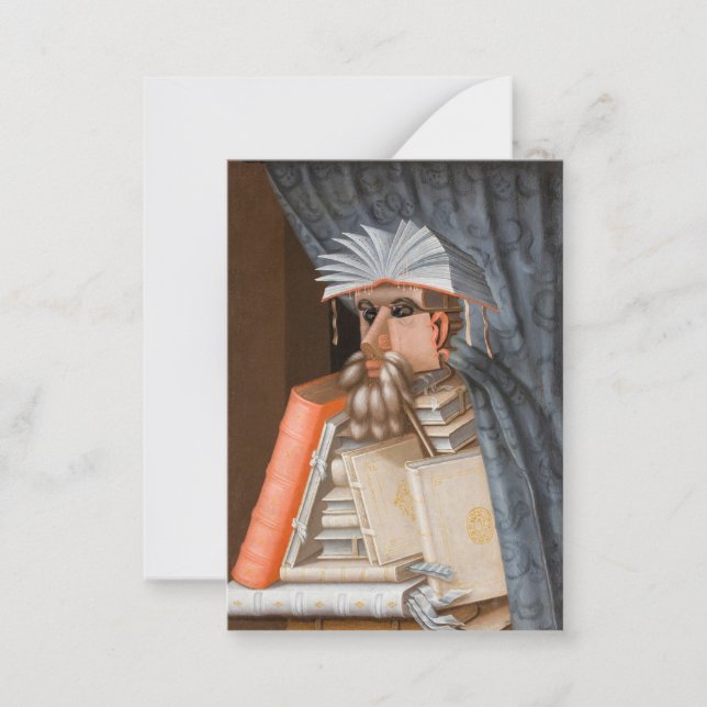 Cartão De Notas Giuseppe Arcimboldo - O Bibliotecário (Frente)