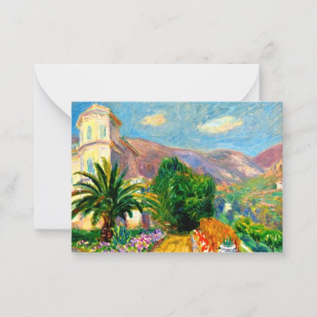 Cartão De Notas Glackens - Caminho para Villa Les Pivoines (Frente)