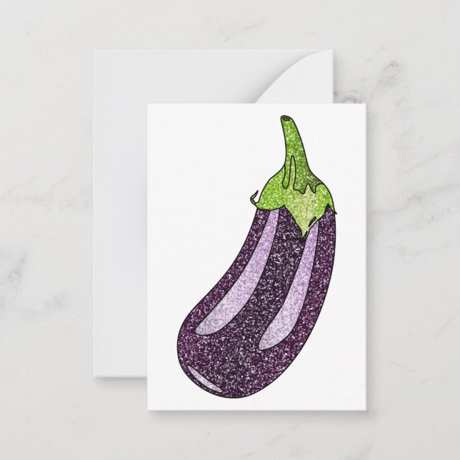 Cartão De Notas Glitter EggPlant (Frente)
