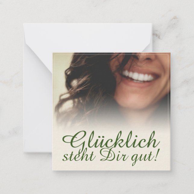 Cartão De Notas Glücklich, Dir, instinto! (Frente)