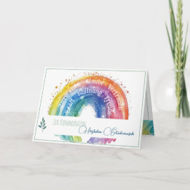 Cartão De Notas Glückwünsche zur Konfirmation/Kommunion Regenbogen