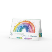 Glückwünsche zur Konfirmation/Kommunion Regenbogen