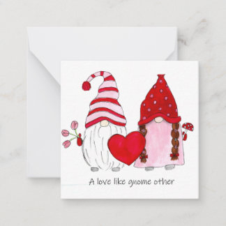 Cartão De Notas Gnome do Dia dos Namorados Um amor como nenhum out