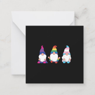 Cartão De Notas Gnome LGBTQ Bisexual Transsexual Ally