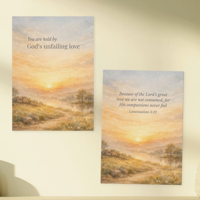 Cartão De Notas God’s Unfailing Love Christian Encouragement (Criador carregado)