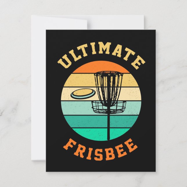 Cartão De Notas Golfe de Disco Ultimate Frisbee (Frente)