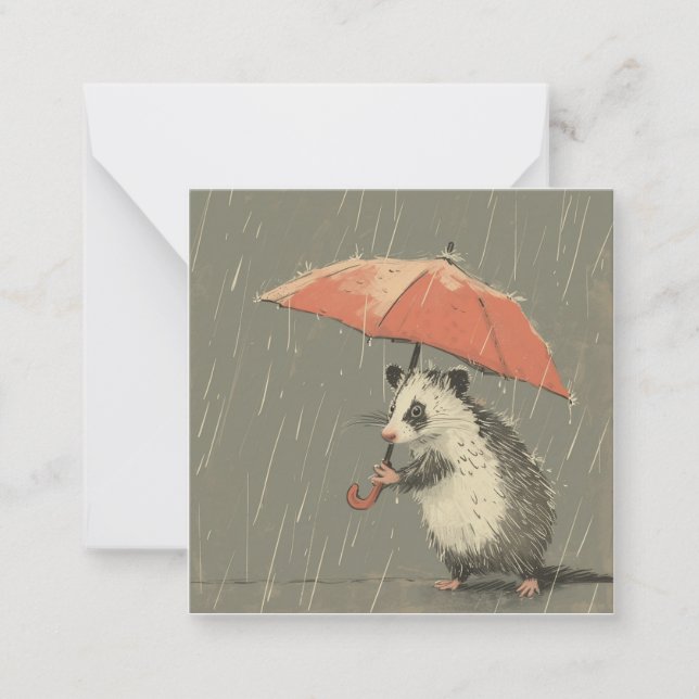 Cartão De Notas Gotas de chuva de contadores de histórias:Desencad (Frente)