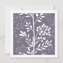 Graceful Floral Silhouette Lavender Purple Minimal