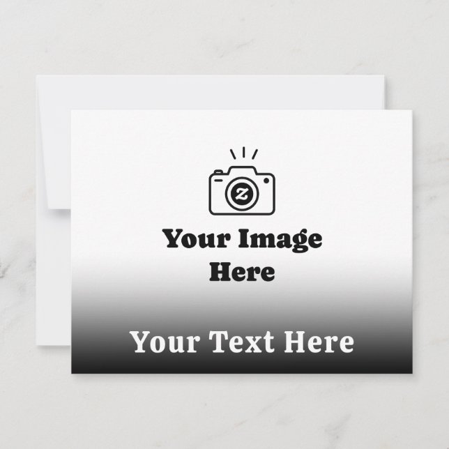 Cartão De Notas Gradiente de Texto e Imagem Personalizados (Frente)