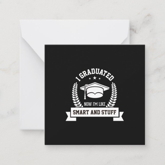 Cartão De Notas Graduação de Arte | Eu Me Formei Agora Eu Sou Como (Frente)