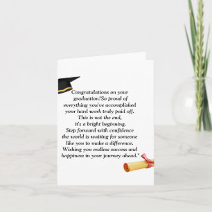 Cartão De Notas Graduação - Design universal para todas as idades