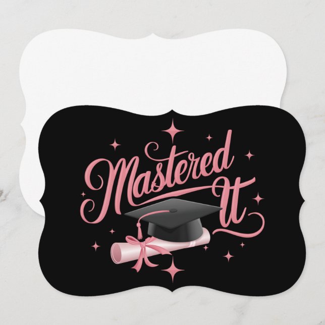 Cartão De Notas Graduação MBA de Mestrados de Ti Mastered (Frente/Verso)