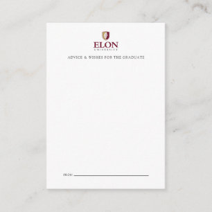 Cartão De Notas Graduação na Universidade Elon