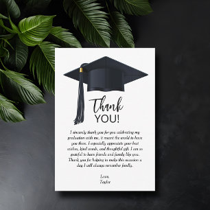 Cartão De Notas Graduação Simples Obrigado