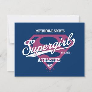 Cartão De Notas Gráfico de atletismo da Supergirl Metropolis
