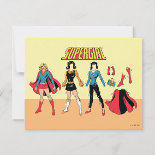Cartão De Notas Gráfico de Boneca de Papel Supergirl