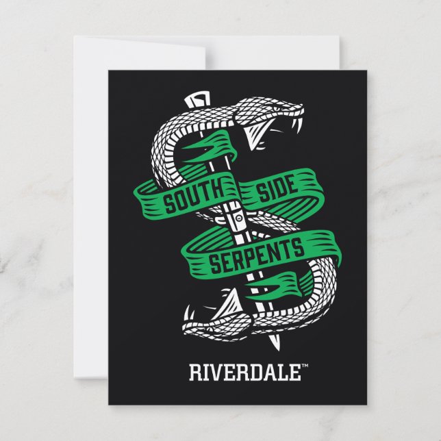 Cartão De Notas Gráfico de Serpentes Lados do Sul (Frente)