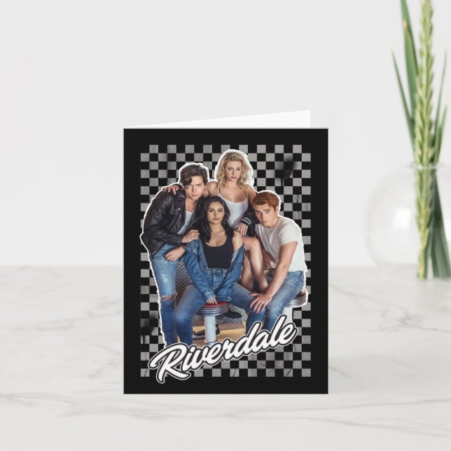 Cartão De Notas Gráfico do Grupo Riverdale Retro (Frente)