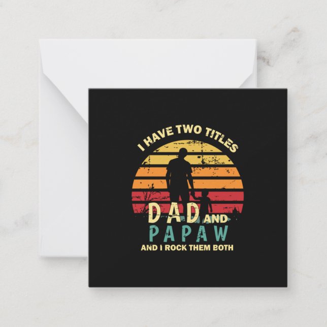 Cartão De Notas Grandfather Quotes | Dad And Papa I Rock Them (Frente)