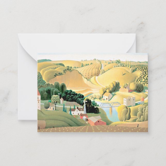 Cartão De Notas Grant Wood - Stone City, Iowa (Frente)