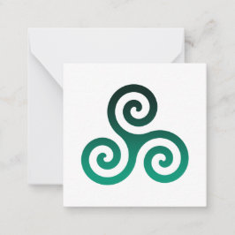 Cartão De Notas Green Triskele