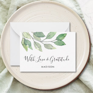 Cartão De Notas Greenery com amor