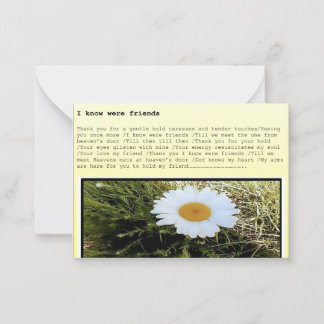 Cartão De Notas Greeting card a set of 10  'I know were friends'