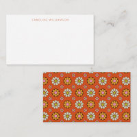 Groovy Retro 60s Flores Laranja Cor-de-rosa Person
