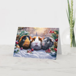 Cartão De Notas Guiné Pigs Winter Wonderland