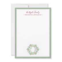 Guirlanda de Natal em Aquarela para Presente de Ca