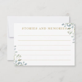 Cartão De Notas Guirlanda Floral de Verduras Laurel Memórias