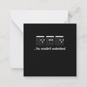 Cartão De Notas Guitarist You Would Not Understand Birthday