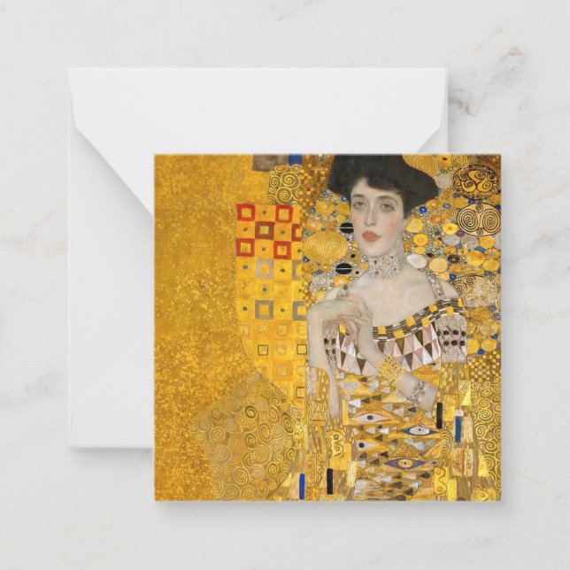 Cartão De Notas Gustav Klimt - Retrato de Adele Bloch-Bauer I (Frente)