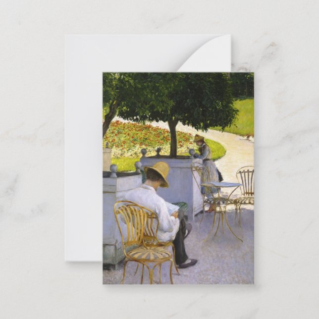 Cartão De Notas Gustave Caillebotte - As Árvores Laranja (Frente)