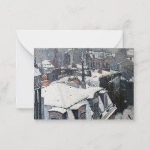 Cartão De Notas Gustave Caillebotte - Telhados na Neve