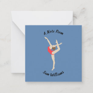 Cartão De Notas Gymnast feminino